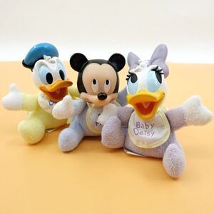 Disney Baby Push Toy Set Mickey Mouse Daisy Donald Duck Mini Size 3pc